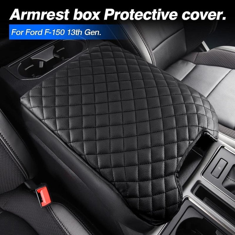 Autorder Center Console Cover for 2015-2020 Ford F150 /2017-2022 F250 F350 F450 /2018-2024 Expedition Accessories Armrest Cover Anti-Scratch Middle Console Pad Armrest Protector(Bucket Seat ONLY) - Image 3